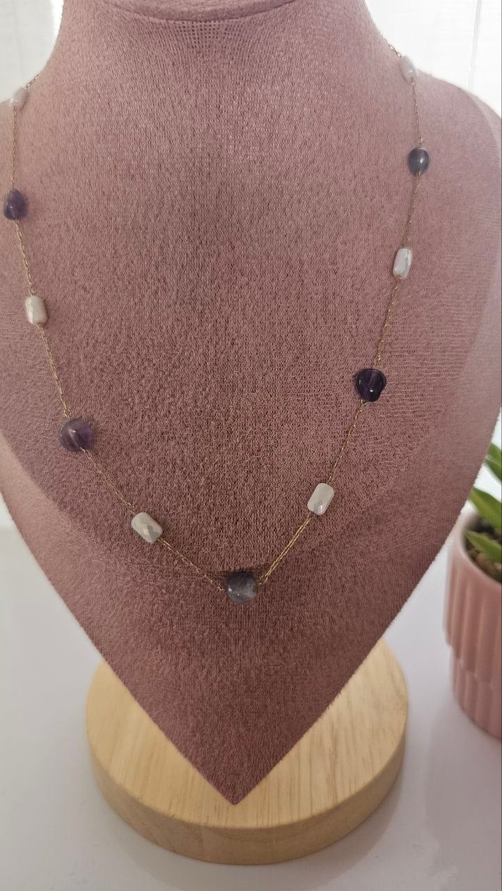Collana con Ametista e Perle
