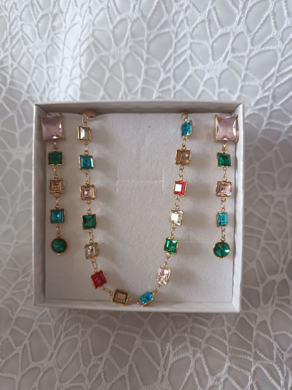 Set Brillar Multicolor Collana +Orecchini